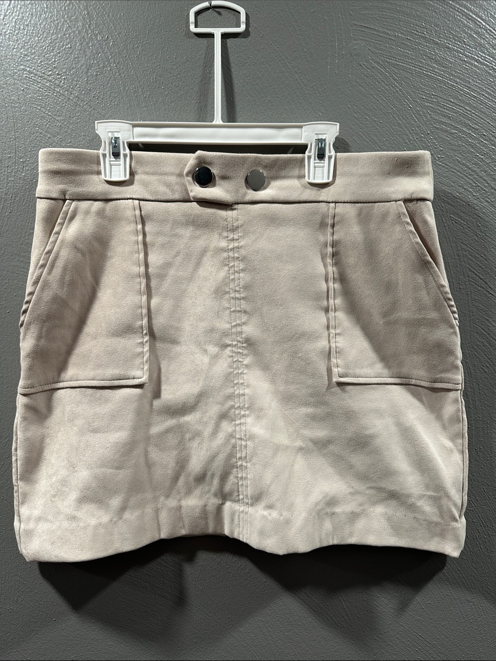 INC International Concepts Beige Pocket Mini Skirt